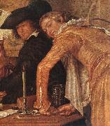 BUYTEWECH, Willem Merry Company (detail) oil painting on canvas